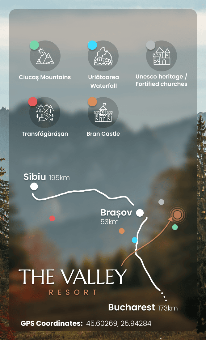 The Valley Resort map with GPS coordinates